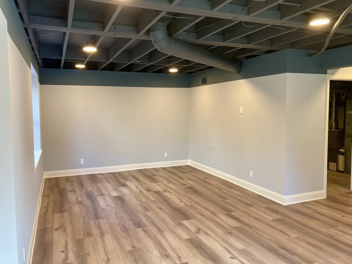 A photo of the finished main space from one of the corners. This is a very similar angle to the first After image previously.