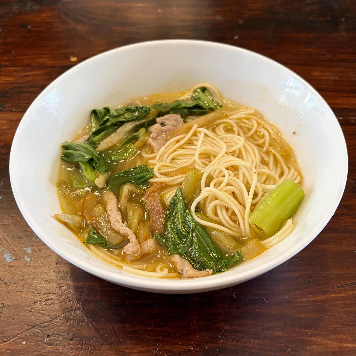 A photo of the finished bowl of soup.